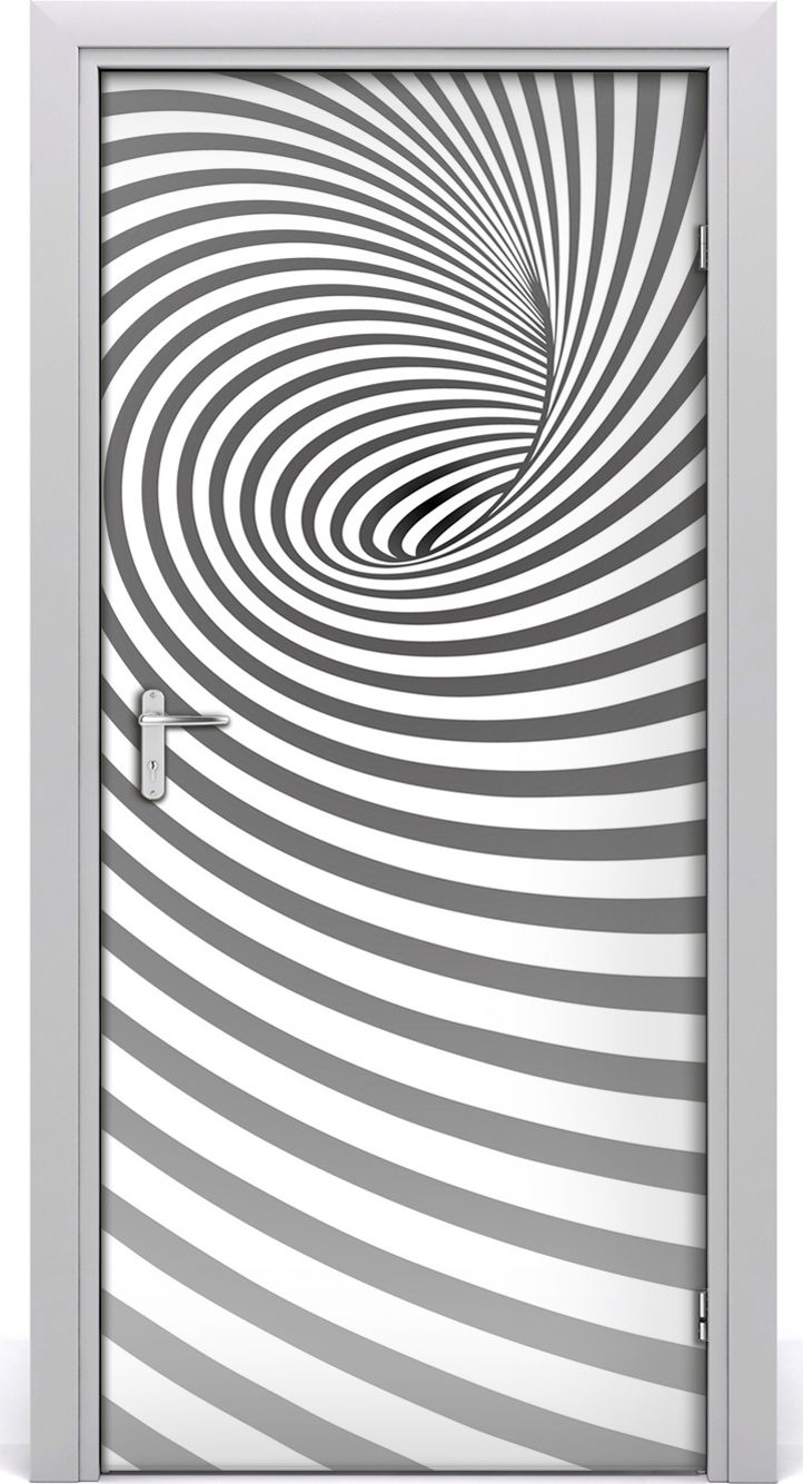 Tulup Fototapeta samoprzylepna na drzwi 95 x 205 cm paski spiralne