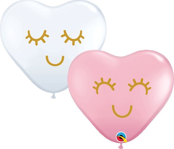 Qulatex Balon 11'' serce różowo biały 50szt