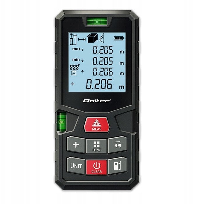 Cyfrowy dalmierz laserowy z poziomicš | podwietlany LCD | 120m