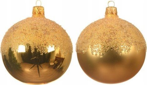 Kaemingk Bombka na choinkę świąteczna złota 8 cm