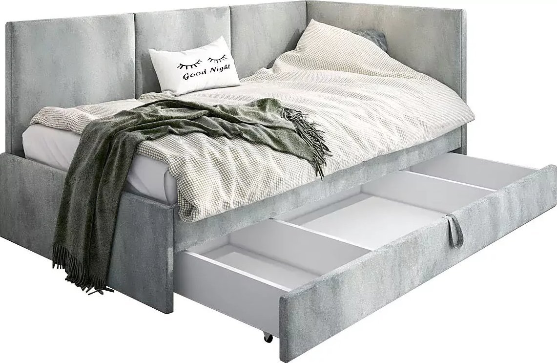 Elior Popielate łóżko dziecięce z pojemnikiem Sorento 7X - 3 rozmiary 80x200cm