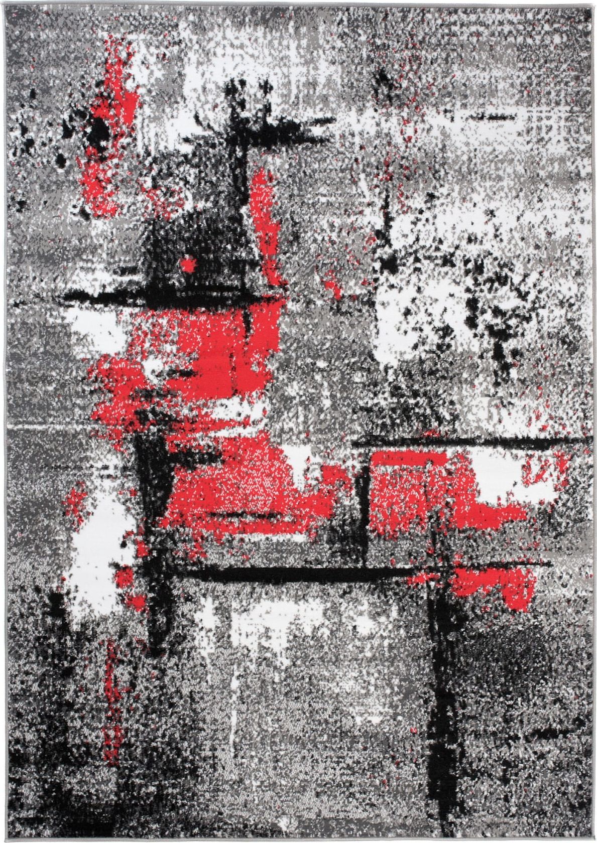 Carpetpol Dywan komfort vintage szary czerwony Q541A WHITE MAYA PP ESM (3.00*4.00)