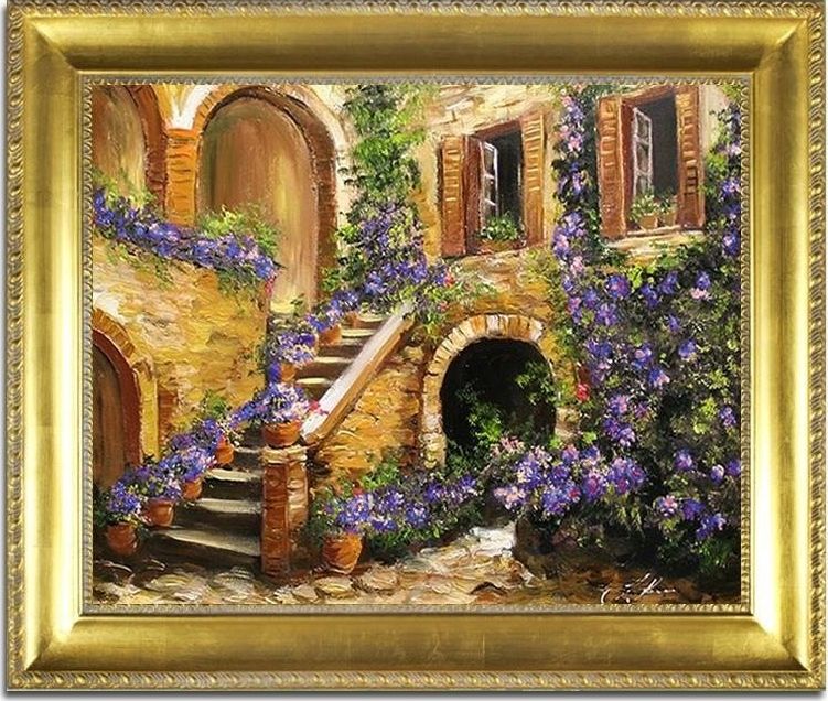 GO-BI Obraz Pejzaz tradycyjny ręcznie malowany 53x64cm uniwersalny