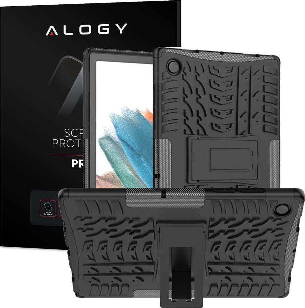 Etui na tablet Alogy Pancerne etui Alogy do Samsung Galaxy Tab A8 10.5 X200/ X205 czarne + Szkło