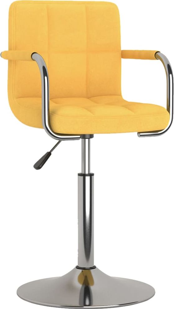 vidaXL Krzesło stołowe, żółte, tapicerowane tkaniną