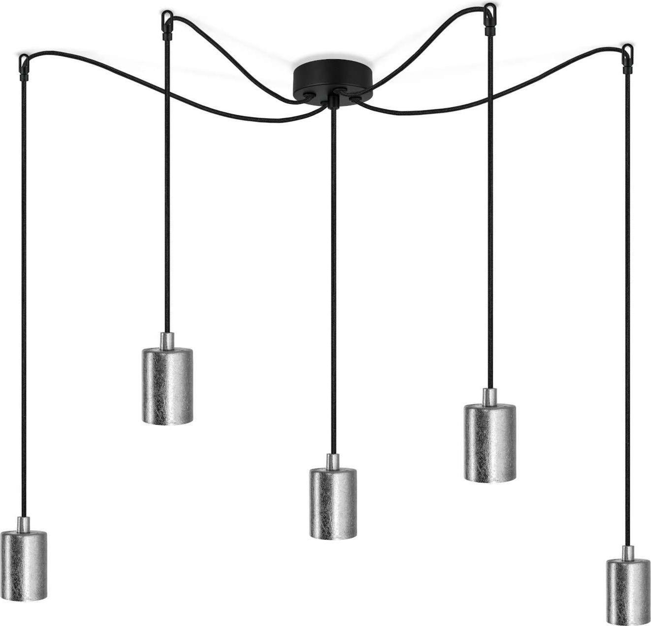 Lampa wisząca Sotto Luce LAMPA wisząca CERO 5902429627941 Sotto Luce metalowa OPRAWA zwis loftowy pająk srebrny