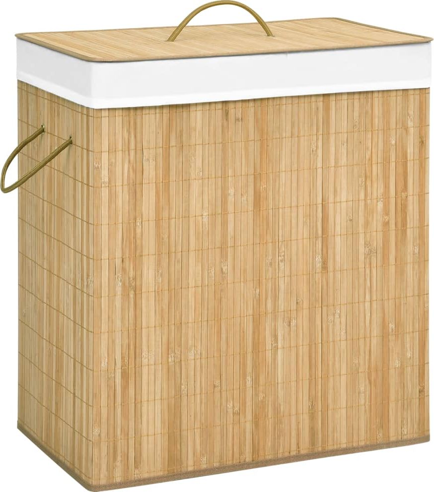 Kosz na pranie vidaXL 100L brązowy (320740)