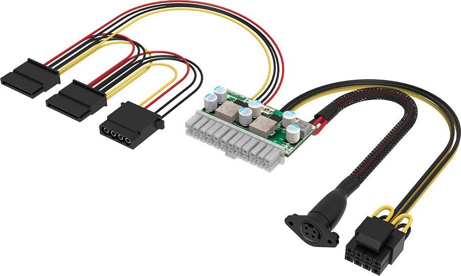 Adapter USB Akasa AKASA adaptér AK-PE200-01, 200W DC-to-DC ATX, 4-pin DIN