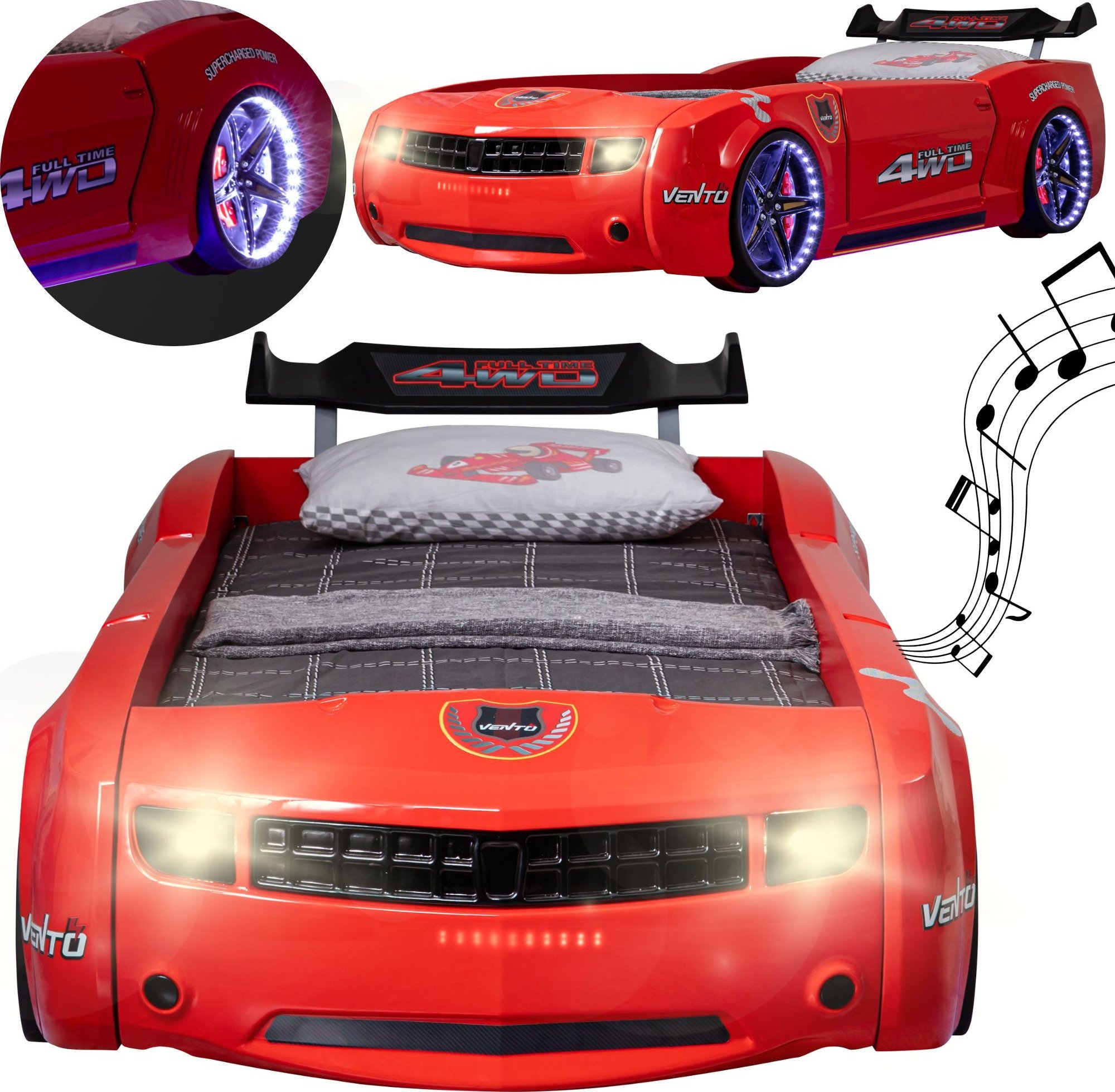 Artnico Łóżko Artnico Camaro LED Premium Dźwięk RC sport R