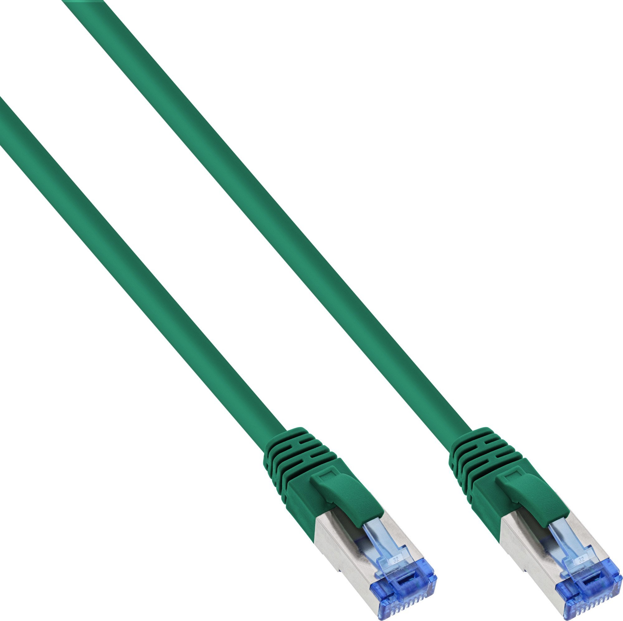 InLine InLine® Patch Cable S/FTP PiMF Cat.6A halogen free 500MHz green 0.3m