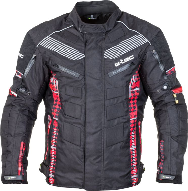 W-Tec Kurtka motocyklowa męska Kamicer NF-2100 czarno-czerwona r. WXL (15133-1-WXL)