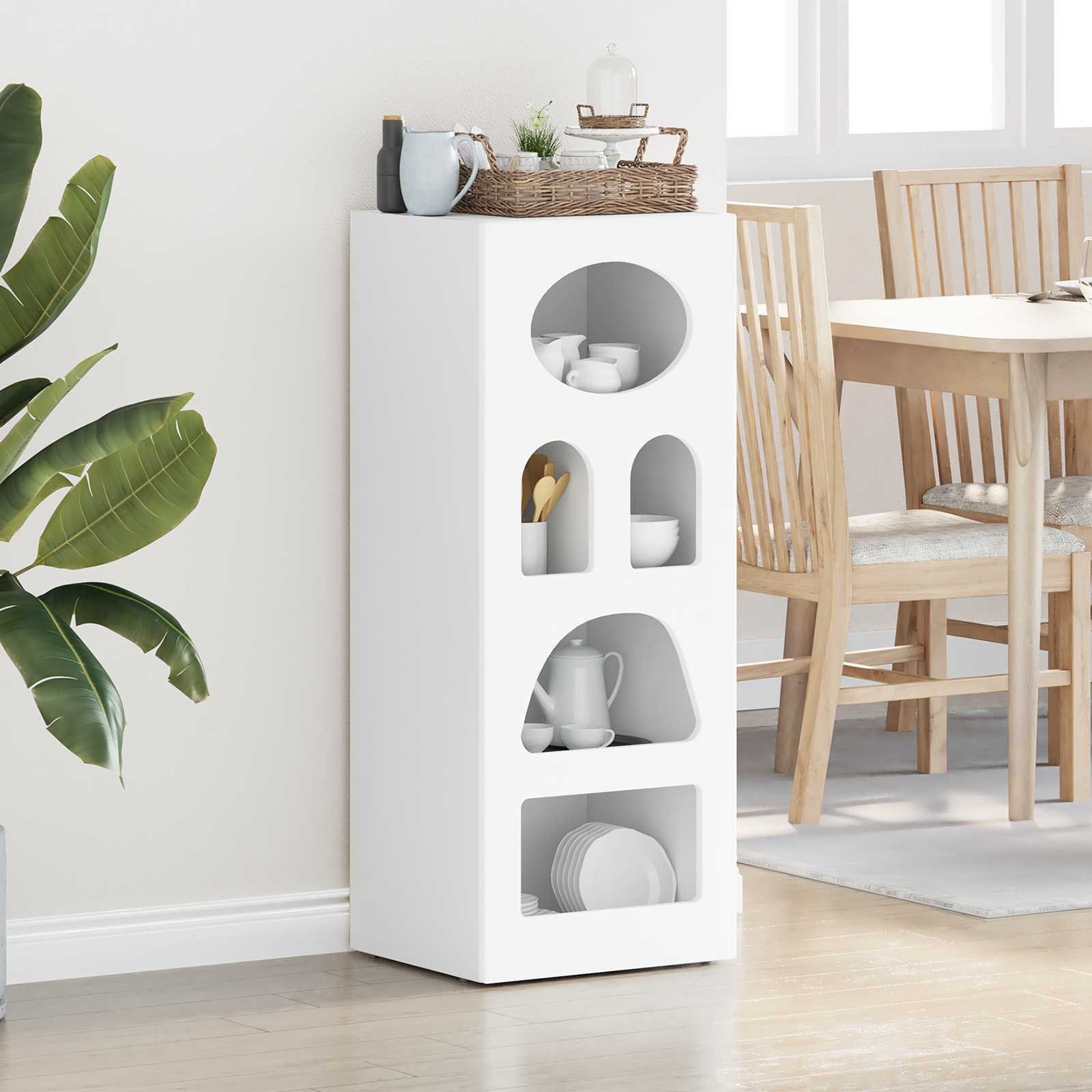 vidaXL Bufet Biały 40 x 35 x 100,5 cm Materiał z kompozytowego drewna