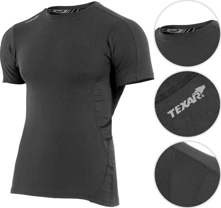 Texar Texar Koszulka T-Shirt Base Layer Czarna XL
