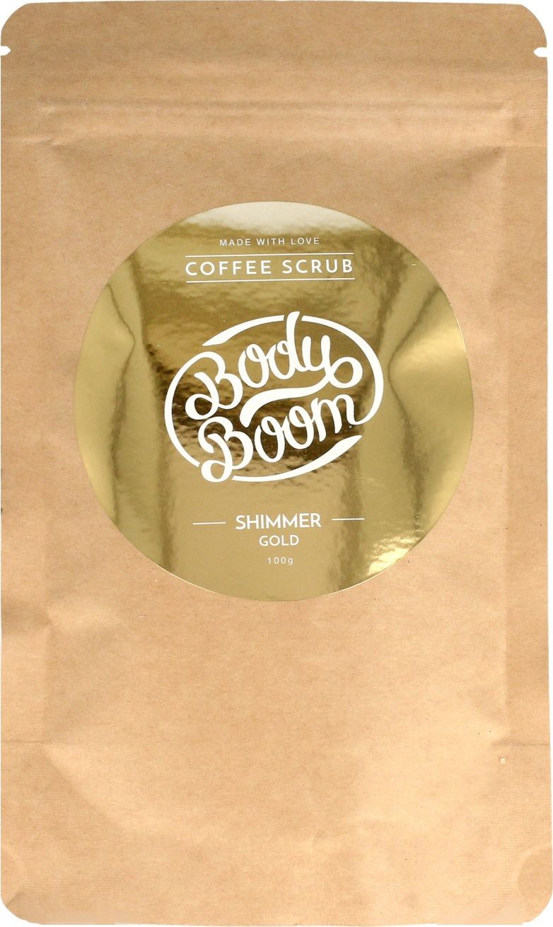 Body Boom Peeling kawowy do ciała - Shimmer Gold 100g