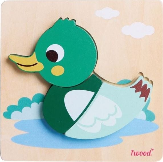 iWood Układanka drewniana zwierzątka Kaczka