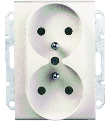 Schneider Electric Gniazdo podwójne z/u 16A satyna - SDN2800968