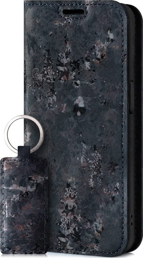 Surazo Etui na telefon skóra naturalna Smart magnet RFID - Boho Niebieskie Huawei Y6s