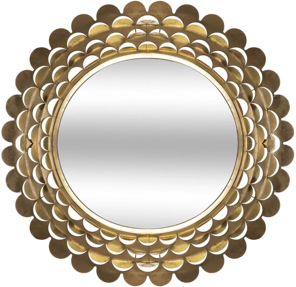 Atmosphera Lustro glamour złote, metalowa rama, Ø 91 cm