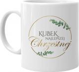 Koszulkowy Kubek najlepszej chrzestnej - kubek z nadrukiem
