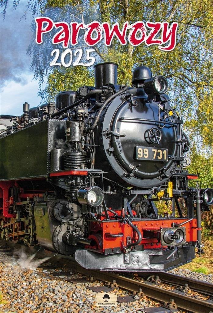 Kalendarz 2025 A3 ścienny Parowozy EDUKAMP