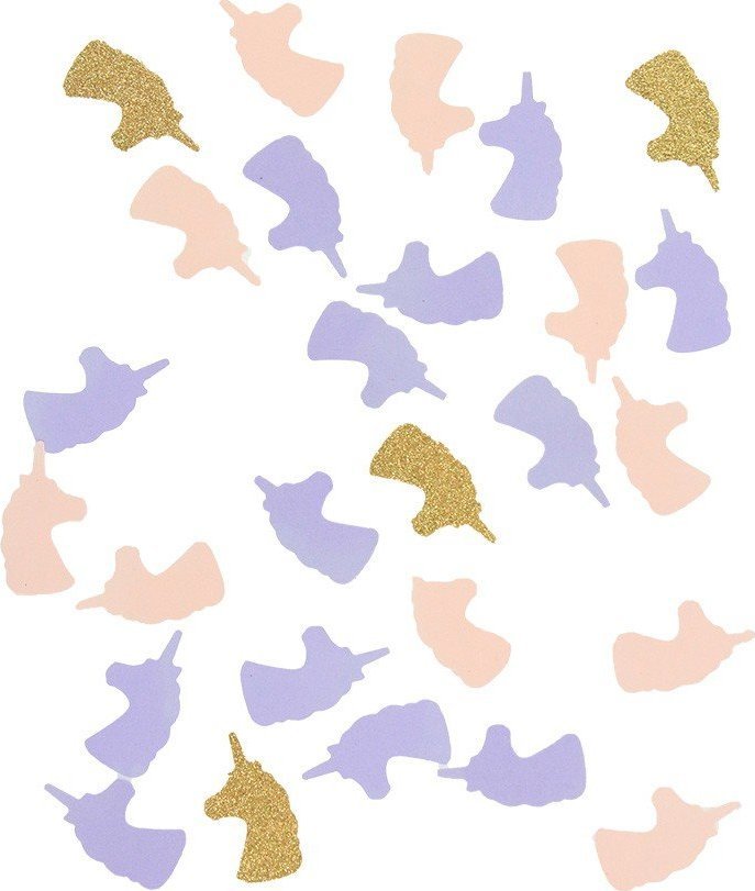 GoDan Konfetti złote papierowe Jednorożec pastelowy róż