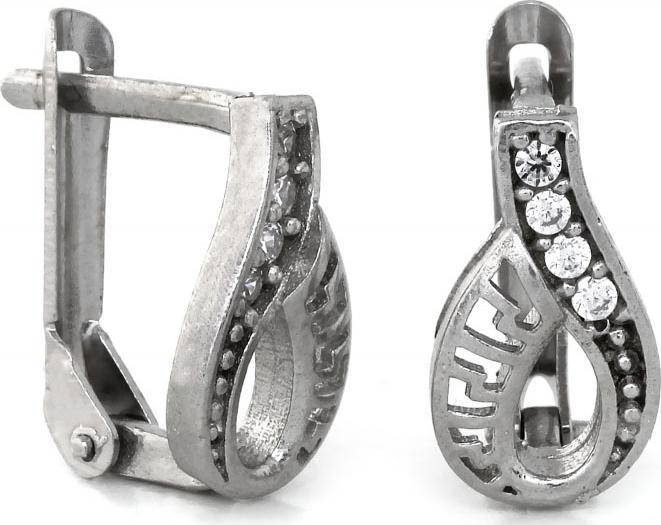 Lovrin Srebrne kolczyki 925 łezki z cyrkoniami 1,55g