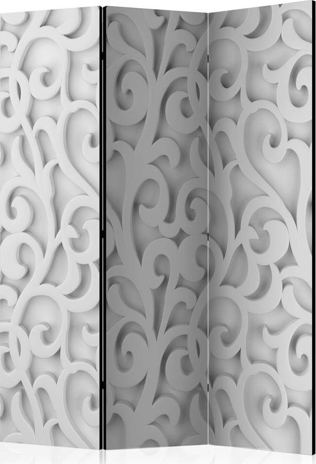 Artgeist Parawan 3-częściowy - Biały ornament [Room Dividers] uniwersalny