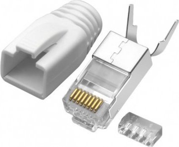 Triton Wtyk modularny WM8p8c (RJ-45), kat.7, na przewód okrągły, wkładka dwupoziomowa, z odgiętką