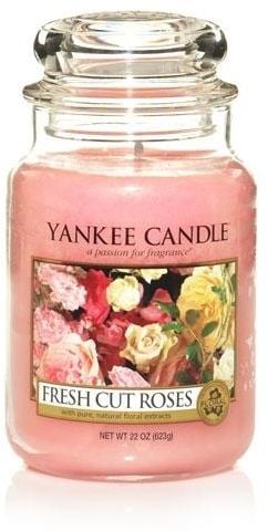 Yankee Candle Large Jar duża świeczka zapachowa Fresh Cut Roses 623g