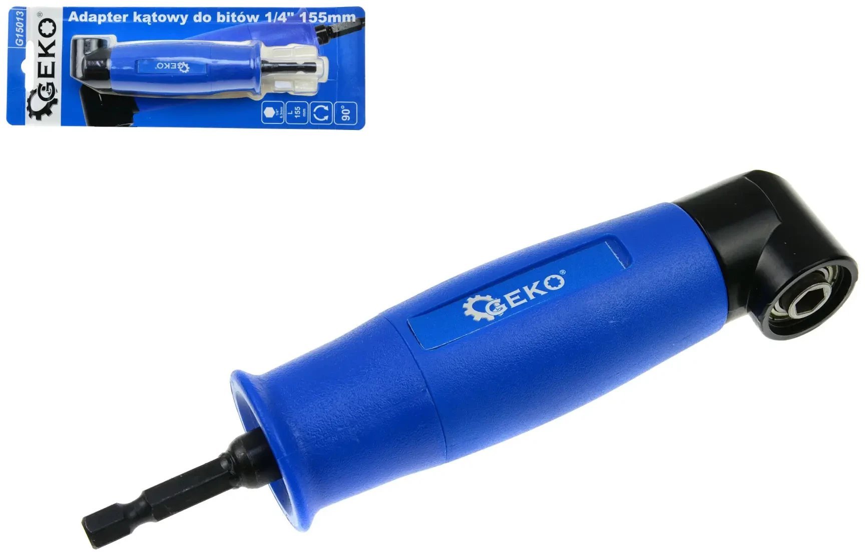 Adapter kątowy do bitów 1/4" 155mm (6/36)