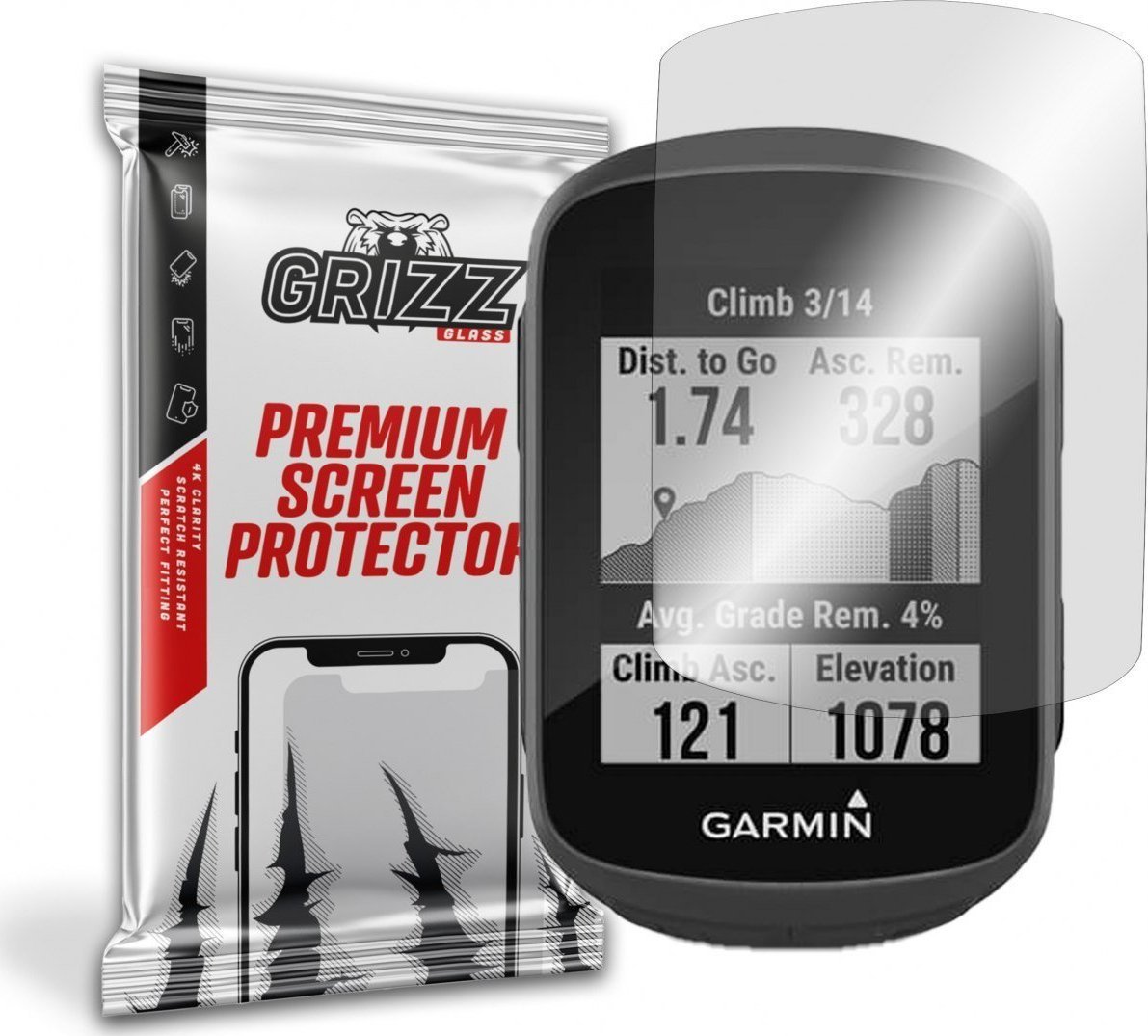 GrizzGlass Szkło hybrydowe Grizz Garmin 130 Plus