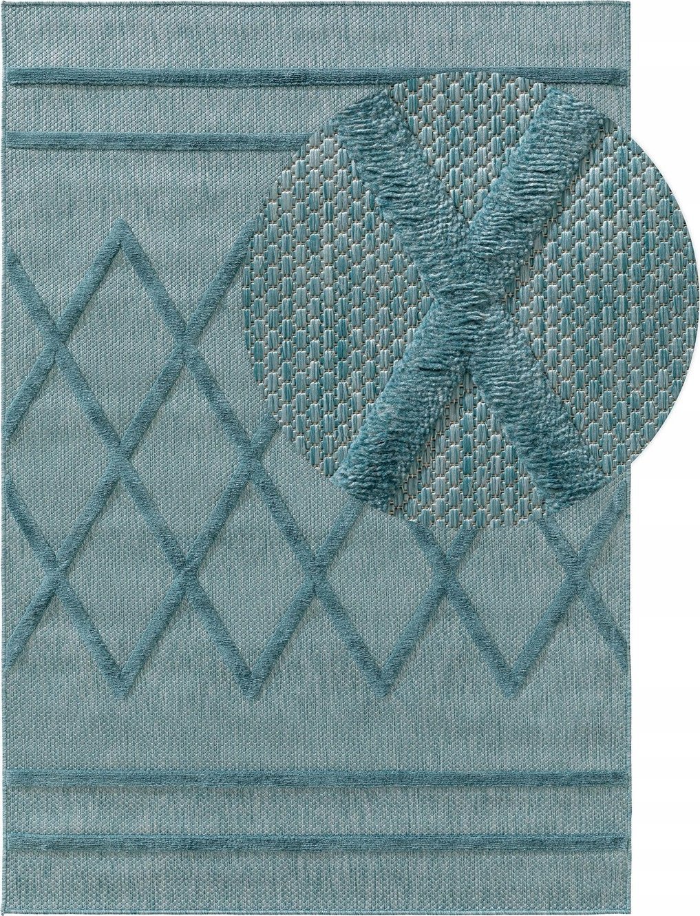 Benuta Dywan krótkowłosy BONTE kolor turkusowy styl minimalistyczny 120x170 benuta