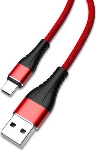 Kabel USB Jellico USB-A - microUSB 1.2 m Czerwony (6973771101945)
