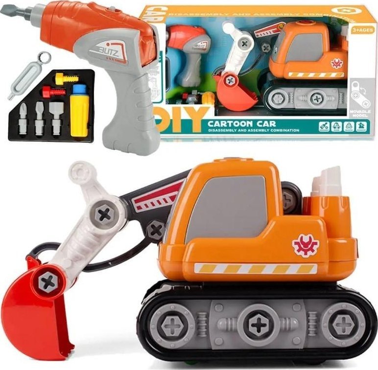 Koparka na gąsienicach do skręcania z narzędziami