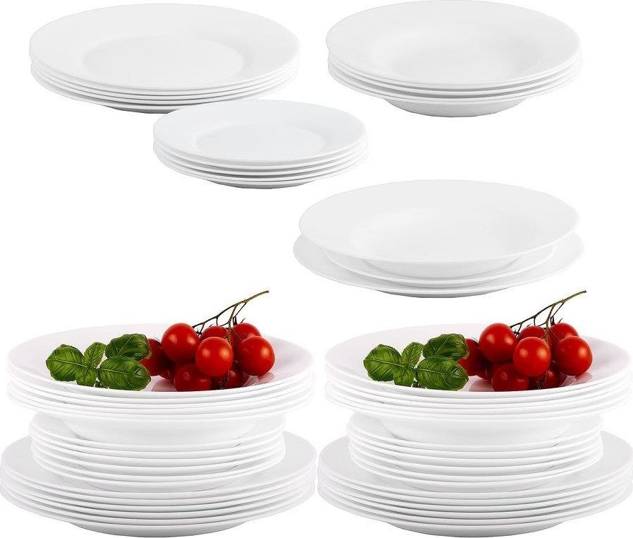 Bormioli Rocco KOMPLET ZESTAW SERWIS OBIADOWY TOLEDO 54EL 18 OSÓB