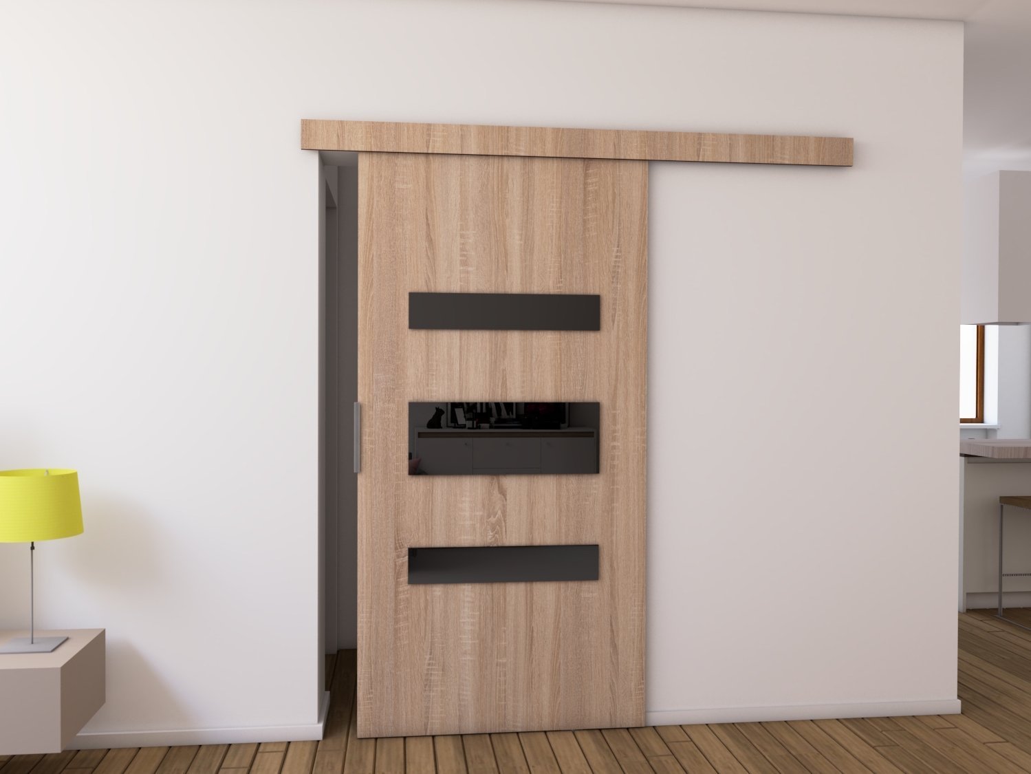 Drzwi Przesuwne Drzwi przesuwne D100 106x205 Sonoma