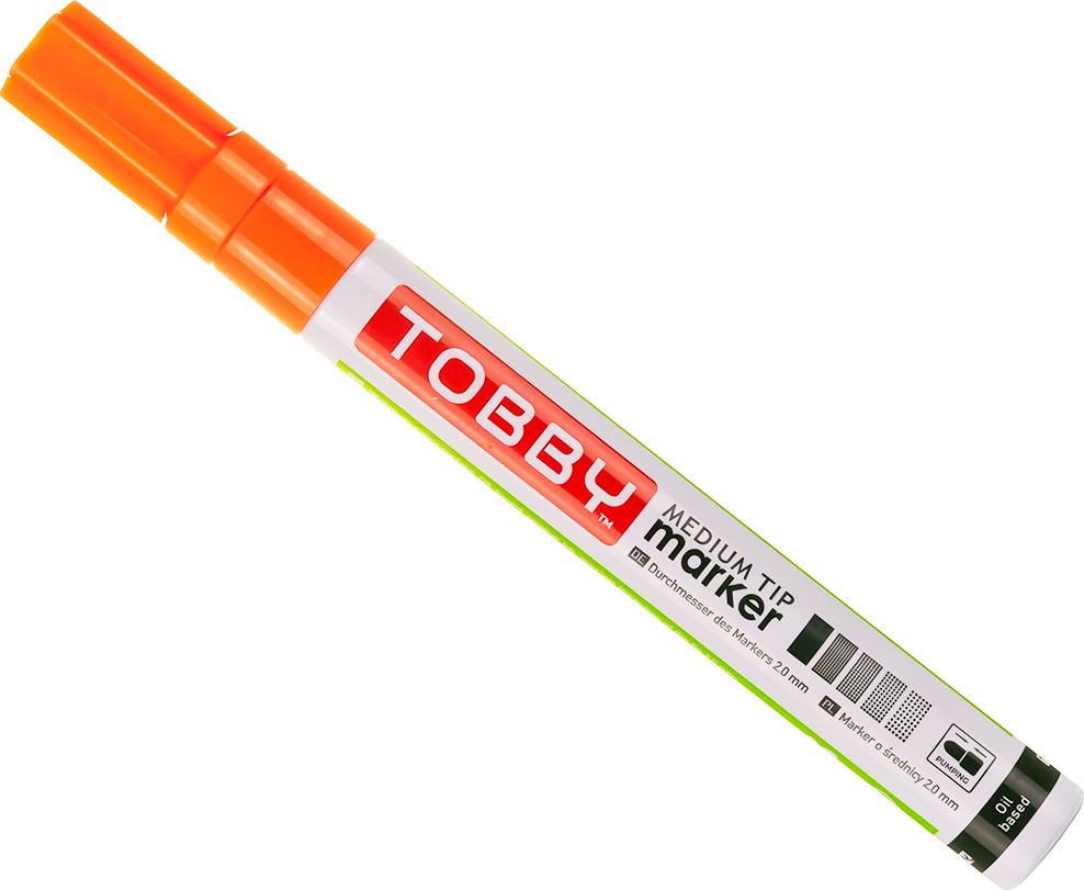 Tobby TOBBY MARKER OLEJOWY Kolor Jasno-pomarańczowy UV