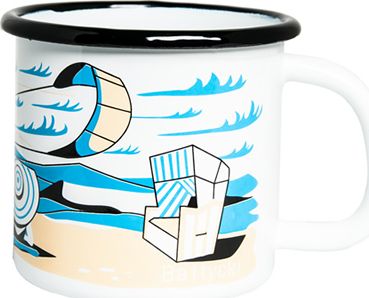 KUBEK POLSKI Kubek emaliowany, biały Polski Bałtycki