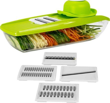 Rozdrabniacz De Gusto Wielofunkcyjna krajalnica do warzyw 5w1 szatkownica 5 nasadek