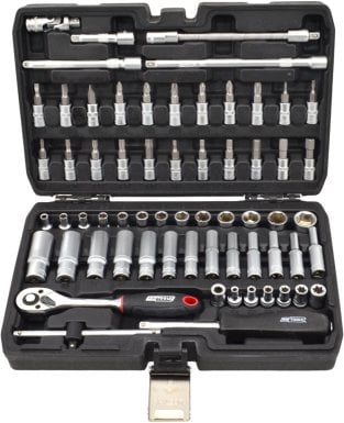 Zestaw narzędzi AWTools ZESTAW KLUCZY 63el. 1/4" BLACK LINE