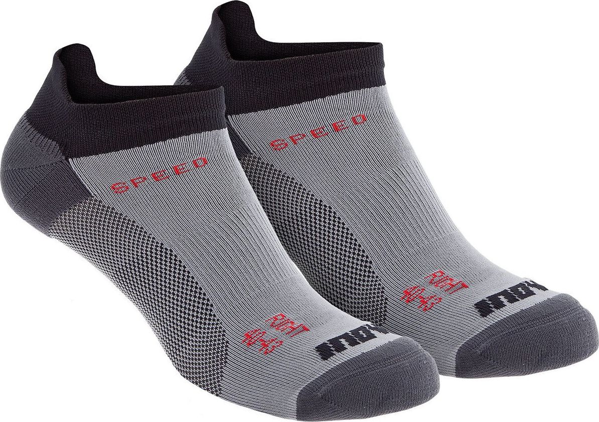 Inov-8 Skarpety unisex Speed Sock Low Dwupak czarno-szare r. 40-43