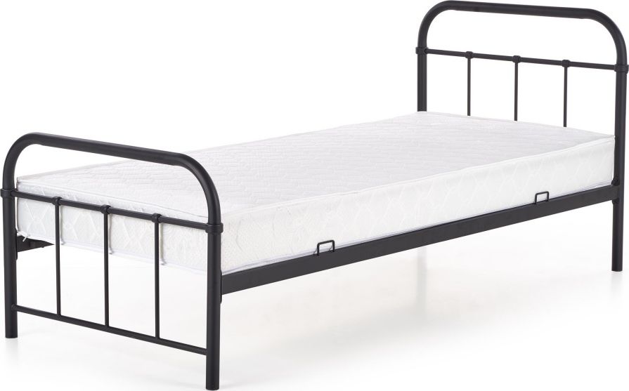 Selsey SELSEY Łóżko metalowe Belsh 90x200 cm czarne