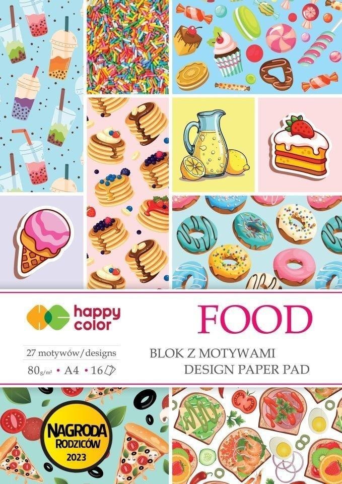 Blok z motywami Food A4 16 ark HAPPY COLOR