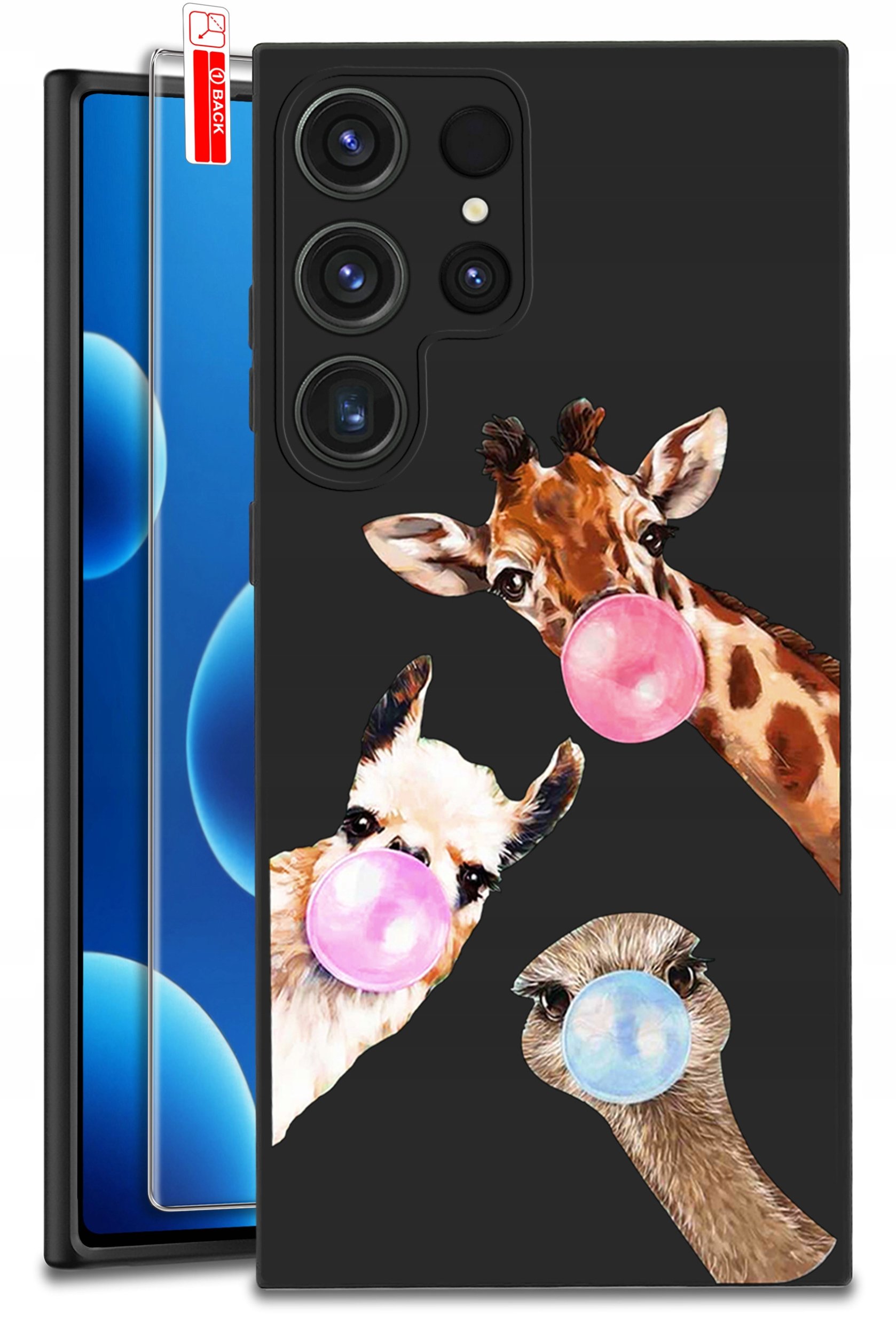 ETUI do Samsung Galaxy S25 Ultra WZORY | SILIKONOWE MATT CASE + SZKŁO 9H