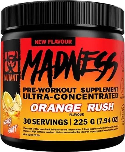 Mutant - Przedtreningówka Madness, Orange Rush, 225g