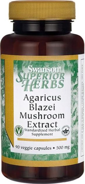 Swanson Swanson - Grzyby Agaricus Blazei, 500mg, 90 vkaps