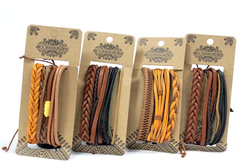 Zestaw Męskich Bransolet - Przeważający Brąz