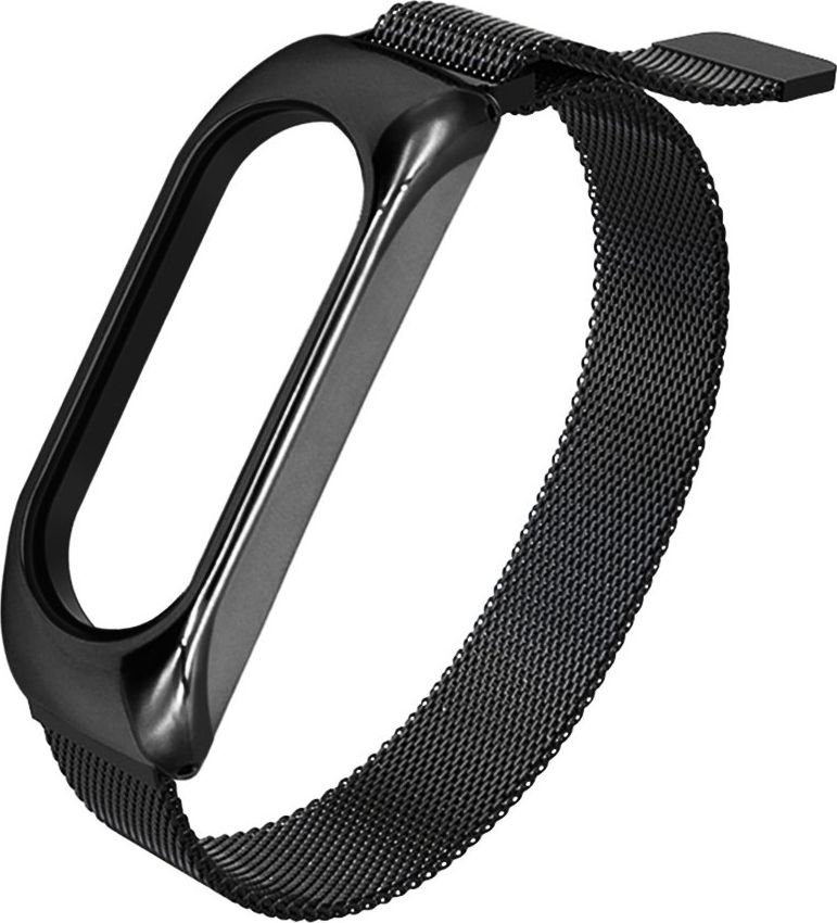 Hurtel Zamienna metalowa opaska bransoleta pasek do Xiaomi Mi Band 5 / Mi Band 4 / Mi Band 3 czarny