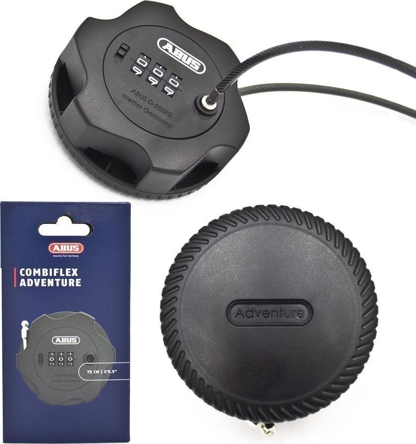 Abus Zabezpieczenie linkowe Abus Re-Collectable Combiflex Adventure, szyfr, czarne