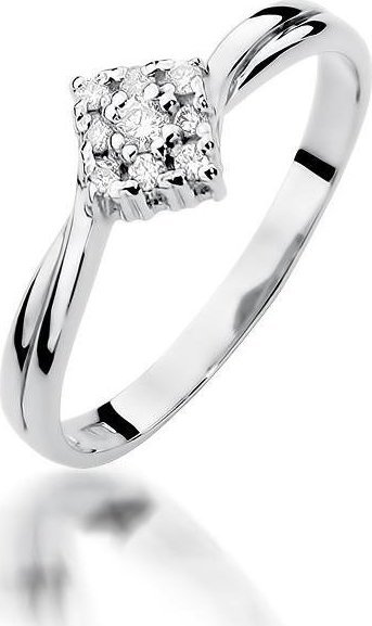 Best Diamonds złoty pierścionek z brylantem 0.09ct 18